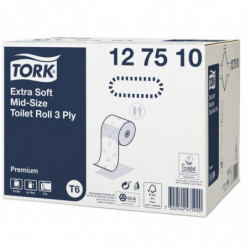Туалетний папір Tork Mid-size (Premium) м'який у мінірулонах 127510