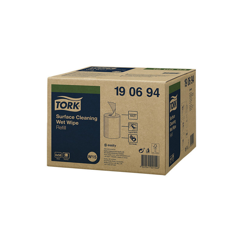Вологі серветки для чищення Tork витратний блок 190694