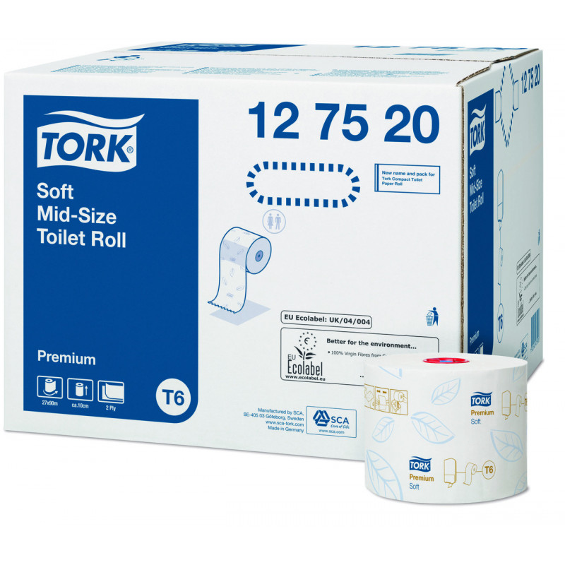 Туалетний папір Tork Mid-size (Premium) м'який у мінірулонах 127520