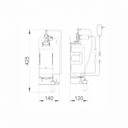 Сенсорний дозатор для рідкого мила прихований за дзеркалом NOFER 03107.B