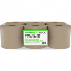 Чистий та Розумний, Туалетний папір в рулонах , 1- шар, 180 м, 1440 відривів, сірий