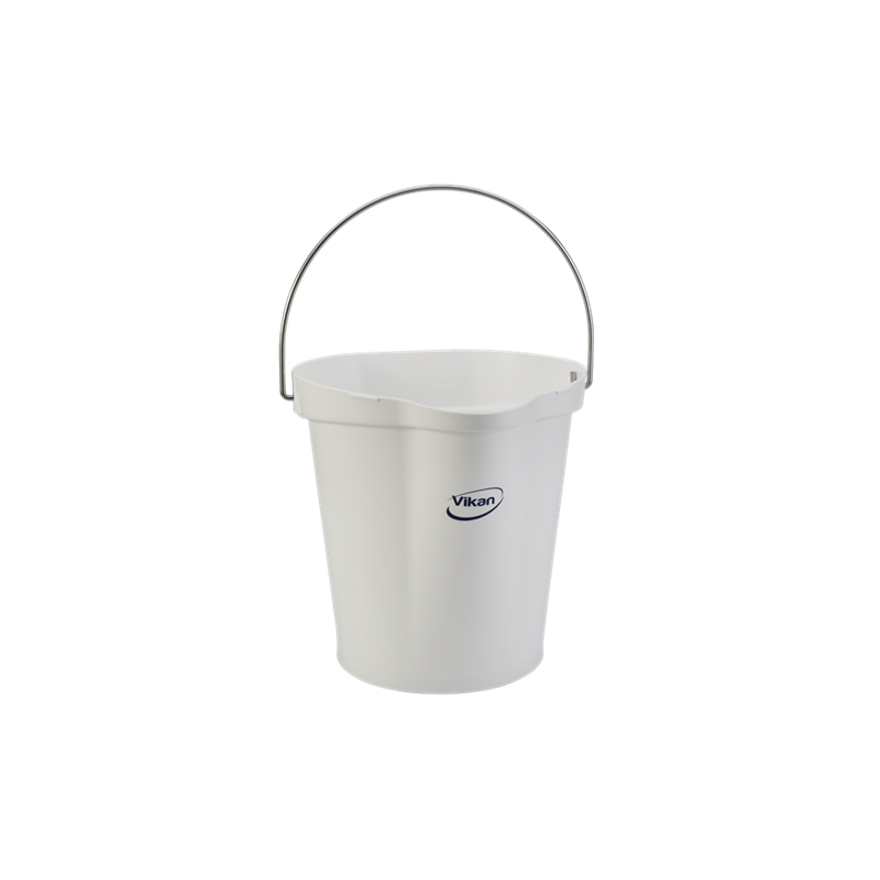 Vikan відро пластикове з металевою ручкою, 12л, білий