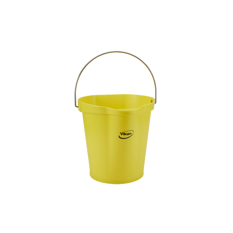 Vikan відро пластикове з металевою ручкою, 12л, жовтий