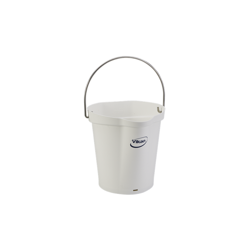 Vikan відро пластикове з металевою ручкою, 6л, білий