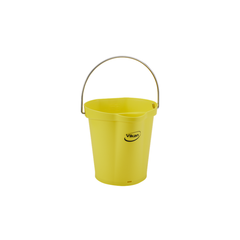 Vikan відро пластикове з металевою ручкою, 6л, жовтий