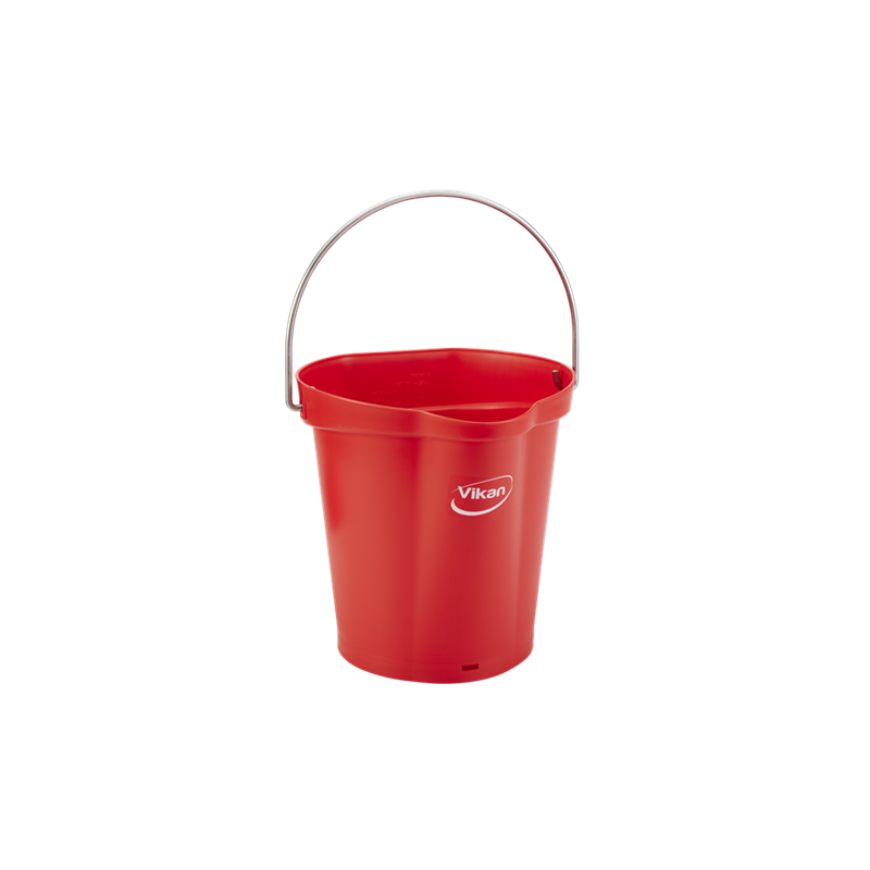 Vikan відро пластикове з металевою ручкою, 6л, червоний