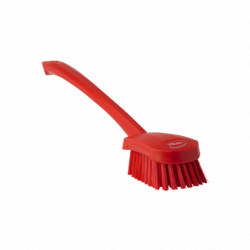 Vikan щітка ручна з довгою ручкою, жорстка, 415мм, червона