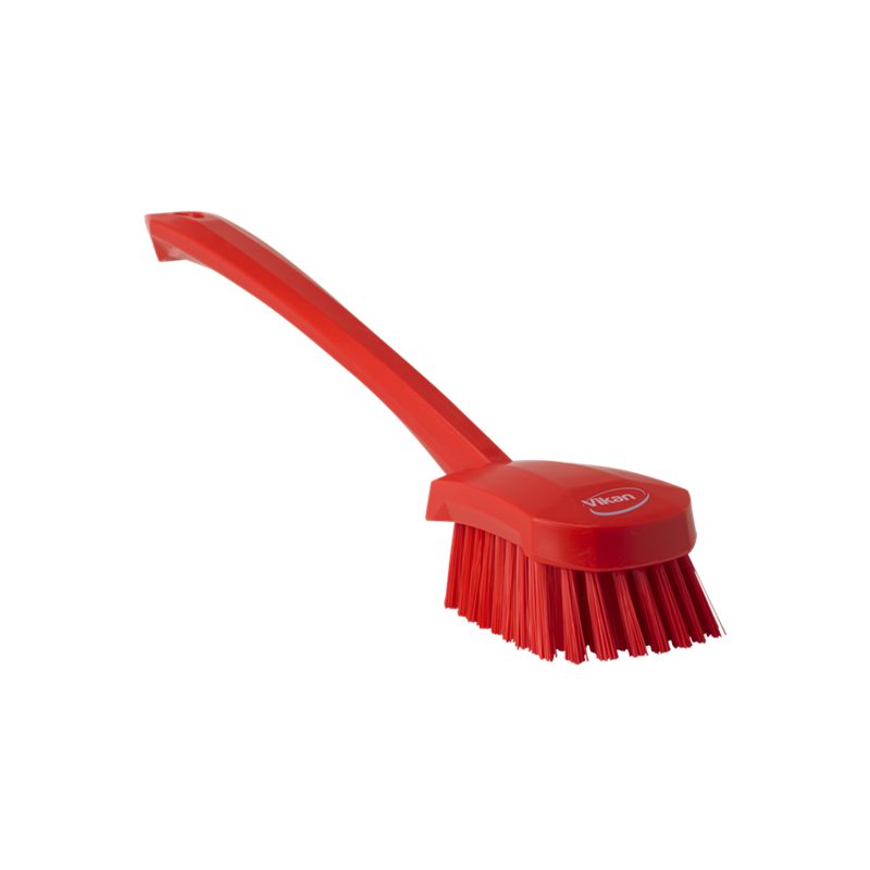 Vikan щітка ручна з довгою ручкою, жорстка, 415мм, червона