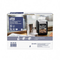 Tork Набір Fit, диспенсер настільний, для барних серветок, чорний, розмір 141Х113Х170 мм. Вміщує 168 серветок.