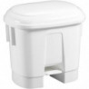 Контейнер для сміття Filmop Sirius з білою кришкою та педаллю, білий, 30 л
