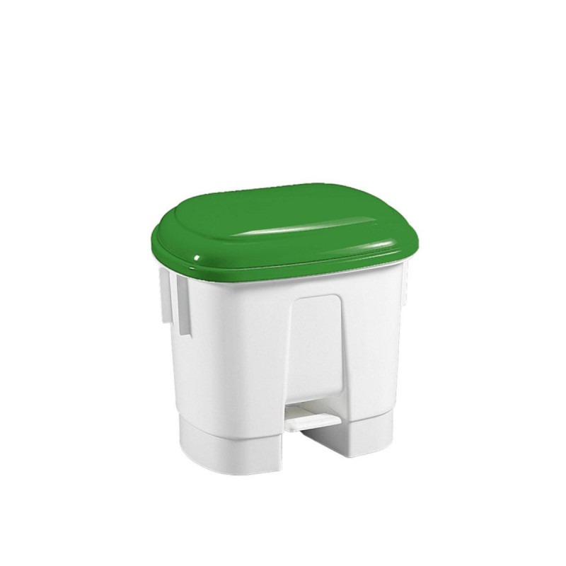 Контейнер для сміття Filmop Sirius з зеленою кришкою та педаллю, 30 л