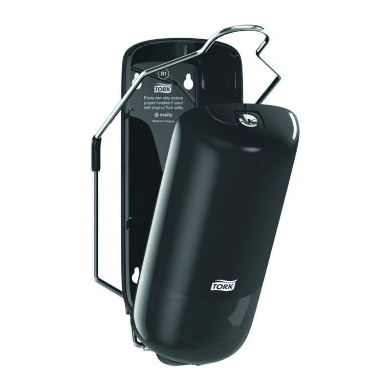 Дозатор для рідкого мила Tork з ліктьовим приводом 1 л, чорний, 560108/560109