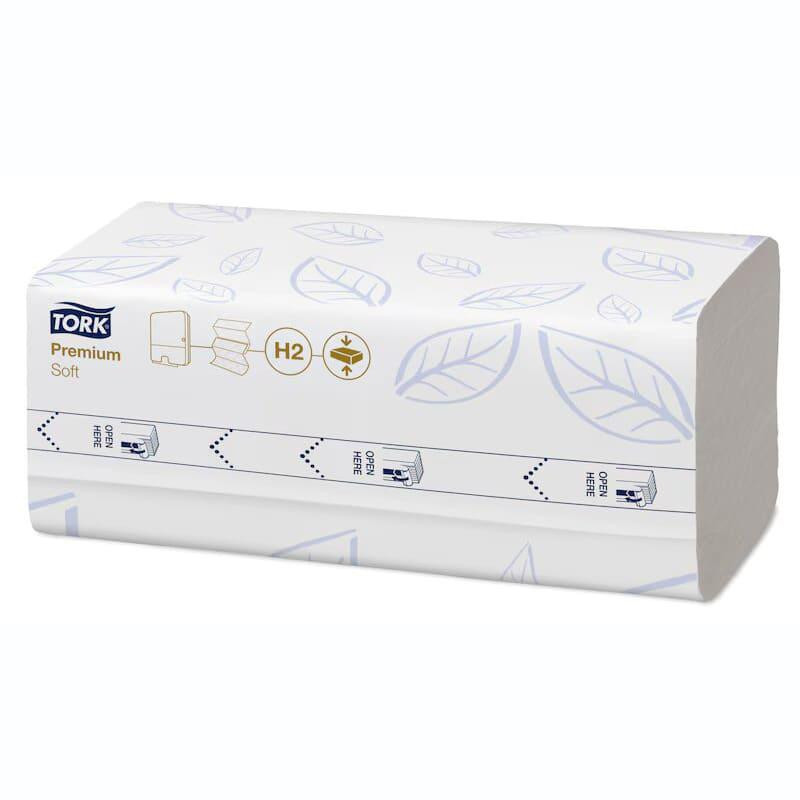 Паперові рушники Tork Xpress Premium Soft складання Multifold, білі, 2 шари, 21х24 см, 225 листів 100889