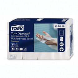 Паперові рушники Tork Xpress Premium Soft складання Multifold, білі, 2 шари, 21х24 см, 225 листів 100889