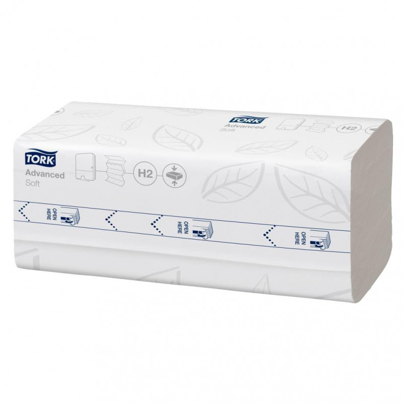 Паперові рушники Tork Xpress Advanced Soft складання Multifold, білі, 2 шари, 21х32 см, 200 листів 120454