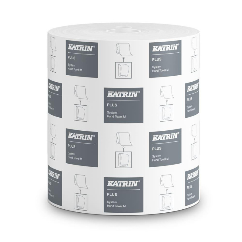 Рушники в рулонах Katrin Plus System М, білі, 1 шар 83275