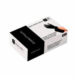 Нітрилові рукавиці чорні неопудрені Golden Touch Black S