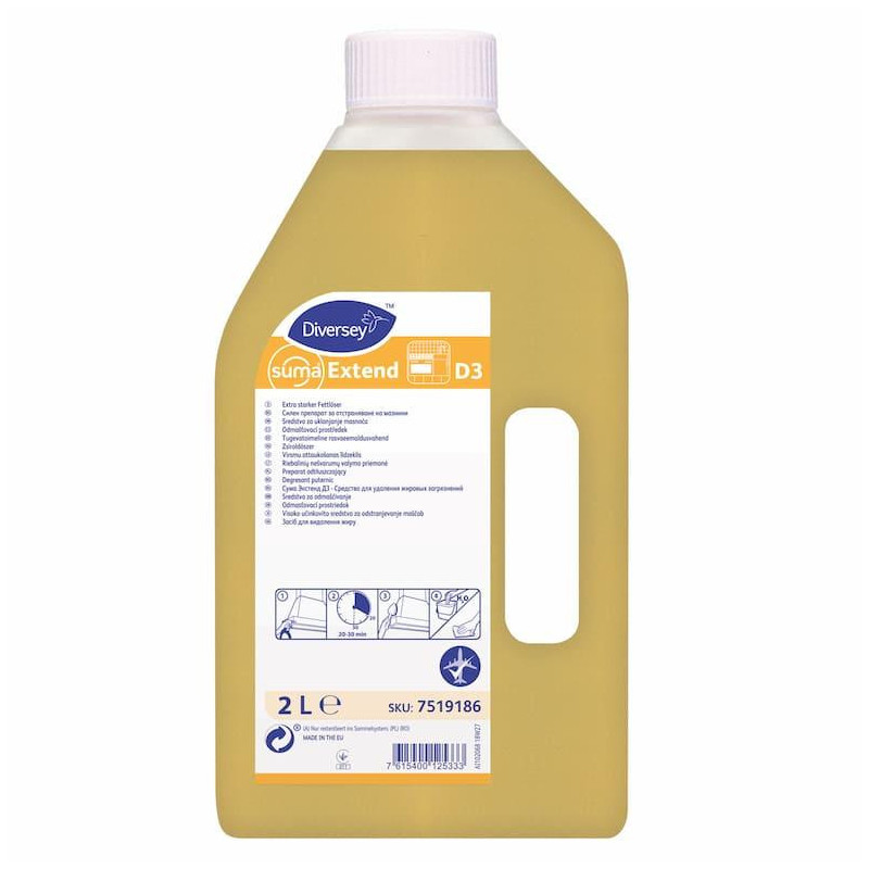 Засіб для чищення поверхонь в зоні кухні Diversey Suma Extend D3, 2 л