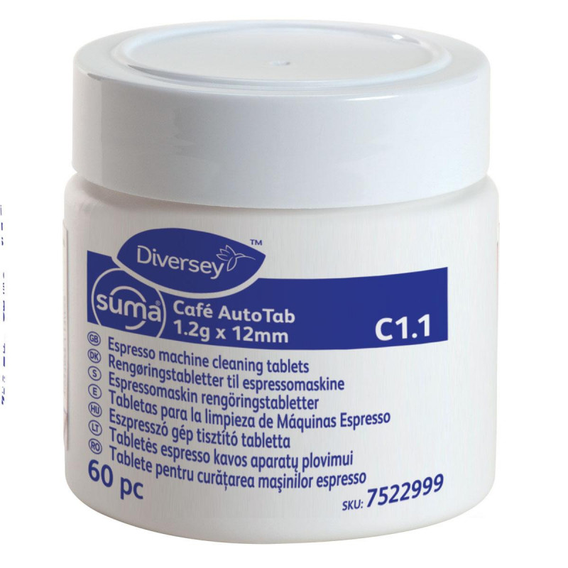 Таблетки для очищення кавових апаратів Diversey Suma Café Auto Tab C1.1, 1,2 грХ12 мм, 60 таблеток
