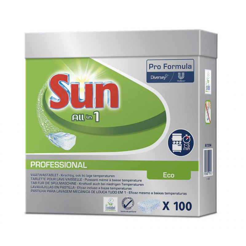 Таблетки для посудомийних машин Diversey SUN Professional Allin1 Eco, 100 шт