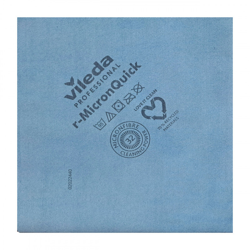 Серветка з мікроволокна Vileda Professional р-МікронКвік для прибирання, синя, 40x38 см, 1 шт