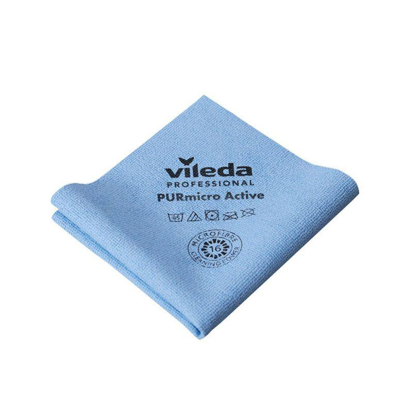 Серветка для прибирання Vileda Professional ПурМікро Ектів, синя, 38x35 см, 1 шт