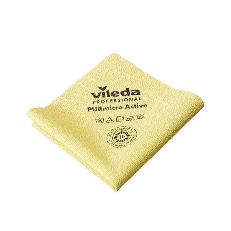 Серветка для прибирання Vileda Professional ПурМікро Ектів, жовта, 38x35 см, 1 шт