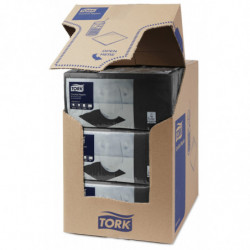 Серветки чорні Tork 33*33 2 шари, 200 шт., Австрія 477148