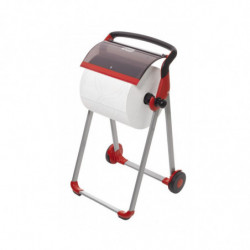 Підлоговий диспенсер для матеріалів у рулонах, Tork червоний/чорний.  652008