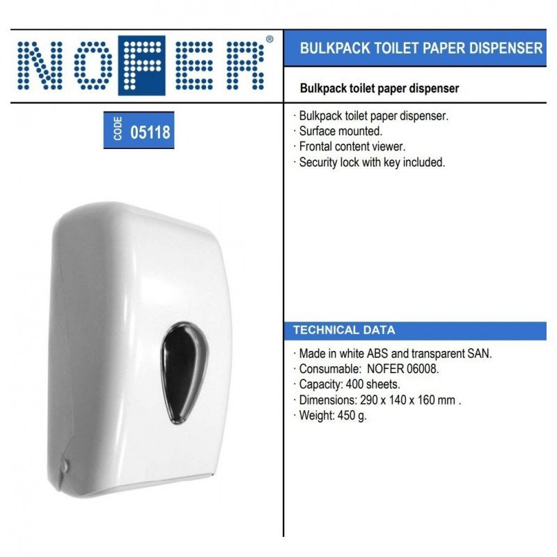 Тримач туалетного паперу Nofer Bulkpack 05118.W