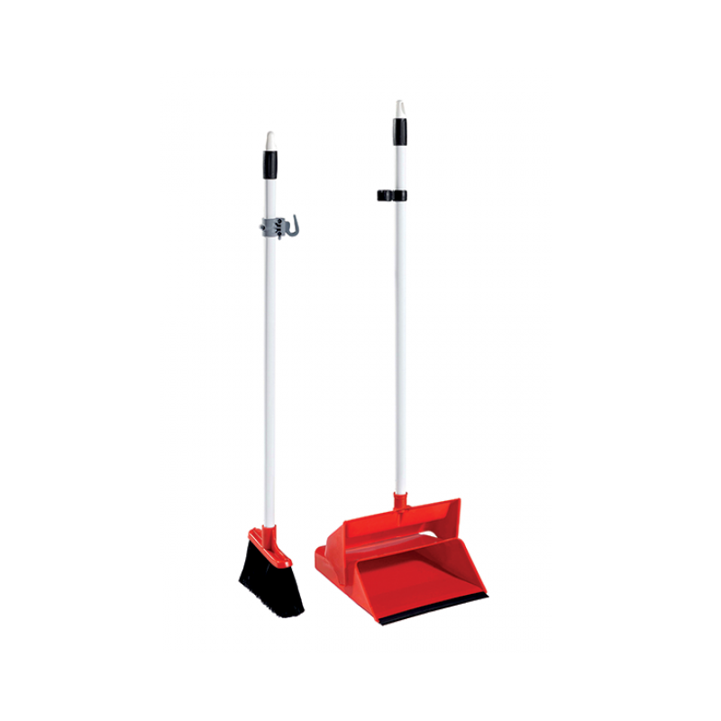 Прибиральний комплект для підмітання: совок на ручці + ручка. Ширина віника — 25 см (ВД4040 SET)