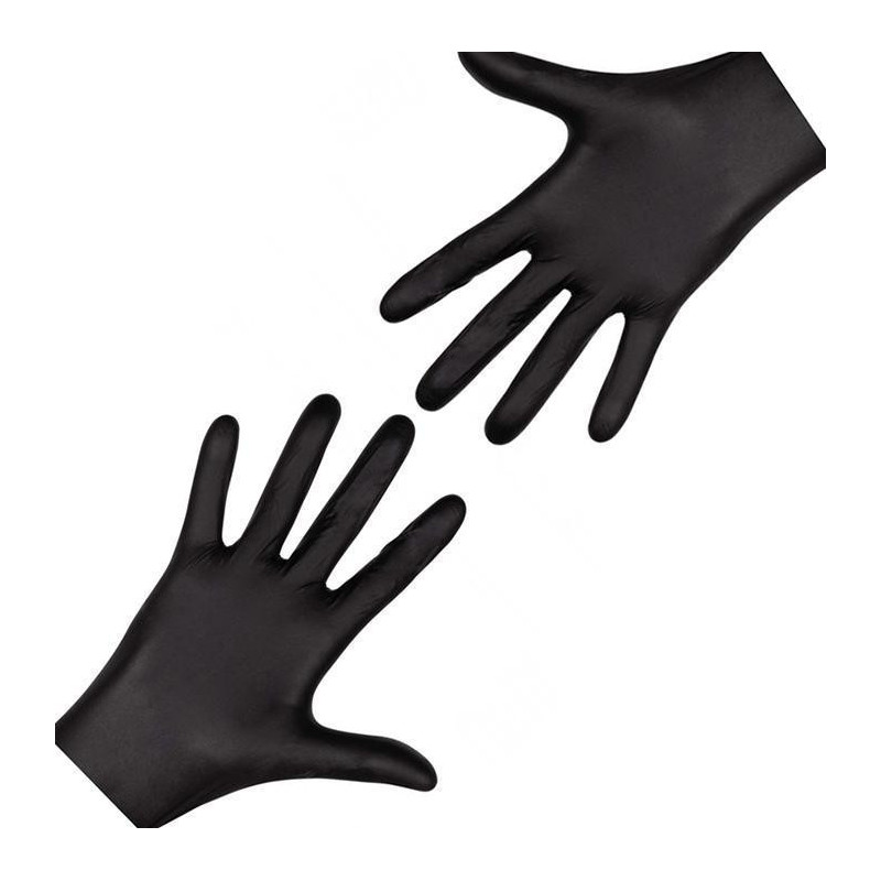 Рукавиці чорні Nitrylex Black нітрилові неопудрені M RD30104003