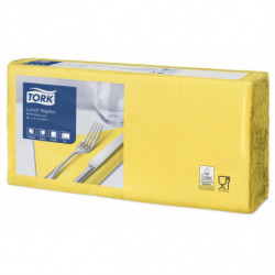 Серветки паперові жовті Tork 33x33 477841