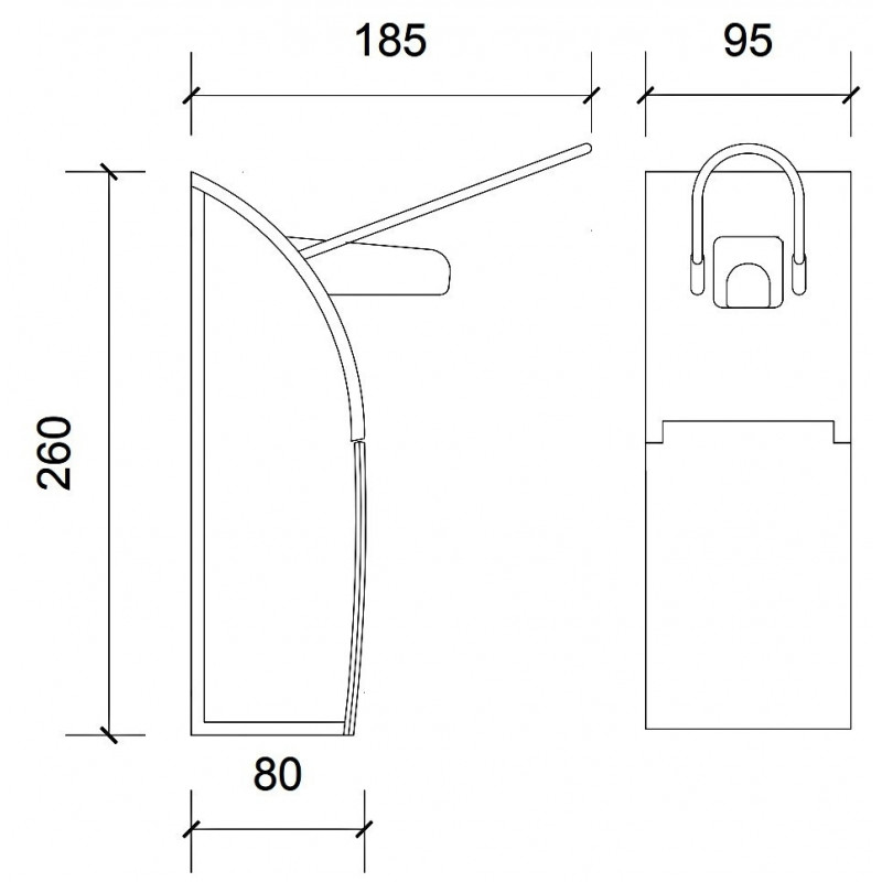 Дозатор для рідкого мила з ліктьовим приводом Nofer Maxclean 03013.S