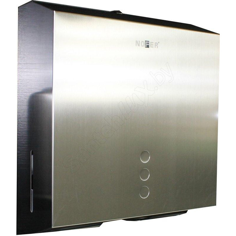 МАТОВИЙ ДИСПЕНСЕР ДЛЯ БУМАЖНИХ ПОЛОТЕНЬ З НЕРЖАВОЇ СТАЛІ NOFER 04006.S