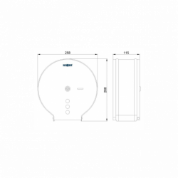 ХРУГИЙ БІЛИЙ ДИСПЕНСЕР З СТАЛІ ДЛЯ ТУАЛІТНОЇ БУМАГІ NOFER 05006.W