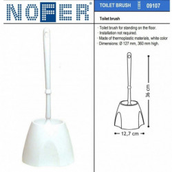 Туалетний йоржик для унітаза Nofer Classic 09107.W