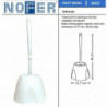 Туалетний йоржик для унітаза Nofer Classic 09107.W