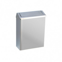 НАСТІННИЙ КОНТЕЙНЕР ДЛЯ МУСОВА ІЗ НЕРЖУВАЛЬНИЙ СТАЛІ З КРИШКОЮ І ЗАМКОМ НА 23 ЛІТРА NOFER 14079.S