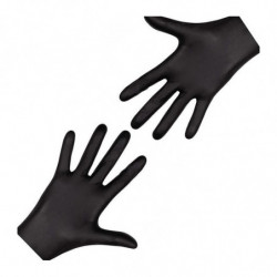 Рукавички нітрилові чорні Nitrylex Black неопудрені розмір L