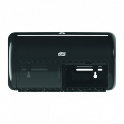 Диспенсер для туалетного паперу TORK Twin чорний 557008