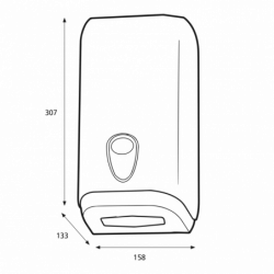 Диспенсер для листового туалетного паперу Katrin чорний 92605