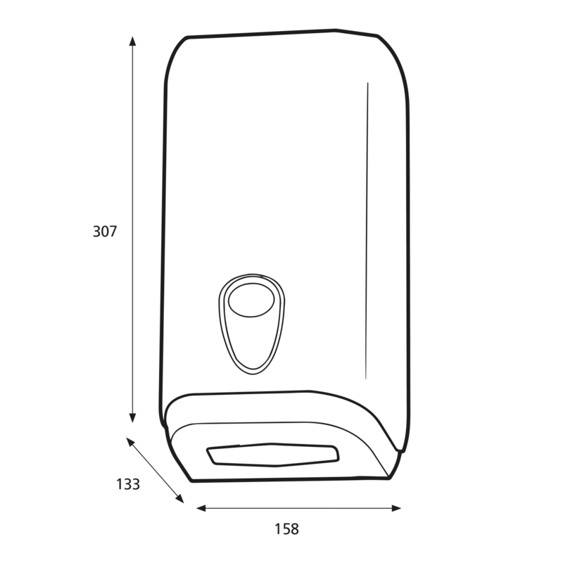 Диспенсер для листового туалетного паперу Katrin чорний 92605
