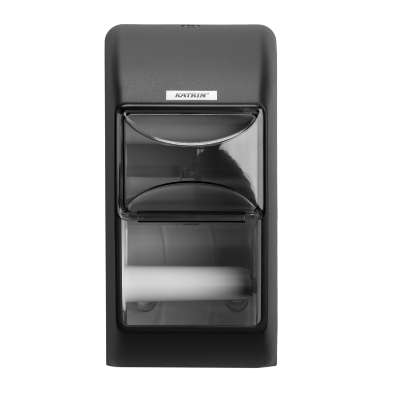 Диспенсер для рулонного туалетного паперу Katrin чорний 104452