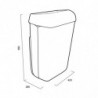 Кошик для сміття Katrin 50 літрів білий 91912