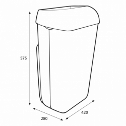 Кошик для сміття Katrin 50 літрів чорний 92285