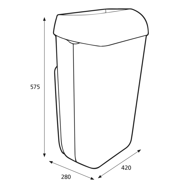 Кошик для сміття Katrin 50 літрів чорний 92285