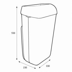 Кошик для сміття Katrin 25 літрів чорний 92261