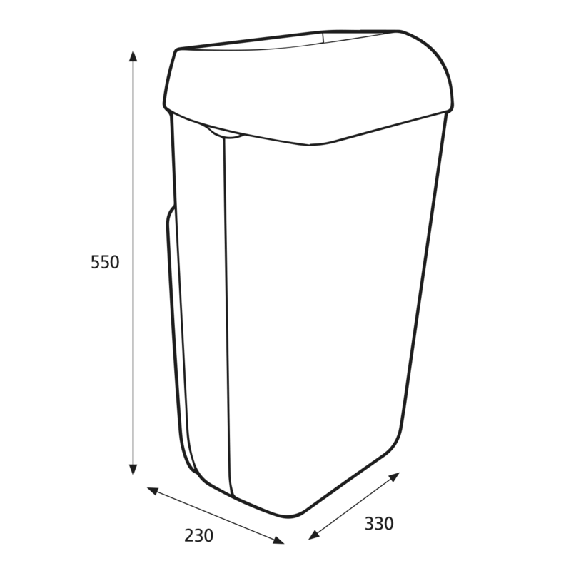 Кошик для сміття Katrin 25 літрів чорний 92261