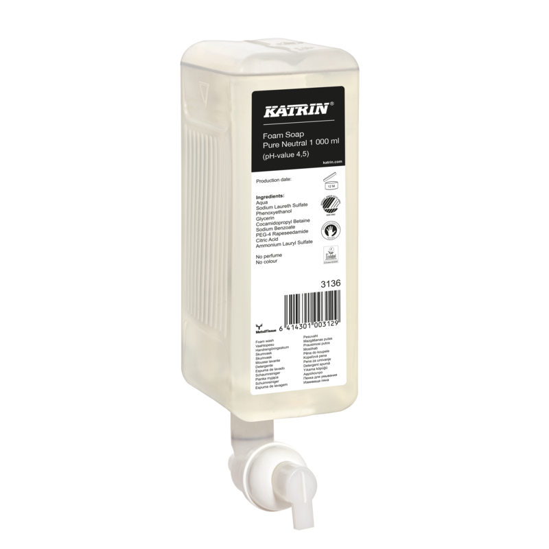 Мило піна Katrin Pure Neutral 1000 мл 2500 порцій артикул 3136